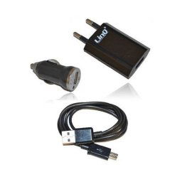 Trade Shop - Kit Caricabatterie 3in1 Per Casa Auto Usb Cellulari Smartphone Micro Usb Tc301s -