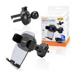 Trade Shop - Supporto Auto Montaggio Presa Aria Condizionata + Clip A Molla Smartphone Hd2579 -