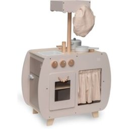 Cucina Bistrot Giocattolo Label Label Legno Di Faggio Beige