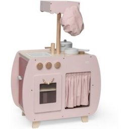 Cucina Bistrot Giocattolo Label Label Legno Di Faggio Rosa