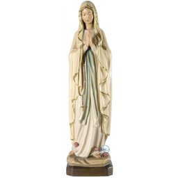 Scultura in legno Madonna di Lourdes color