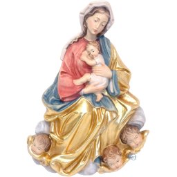 Rilievo Madonna con Bambino-stile barocco color