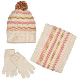 LA REDOUTE COLLECTIONS Completo 3 pezzi berretto, snood e guanti
