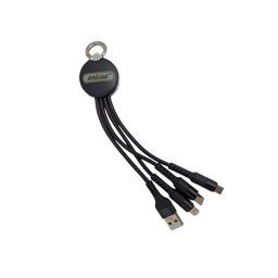 Trade Shop - Cavo Portachiavi 3 In 1 Usb Lightning Type-c Micro Usb Caricatore 0,2 Mt Q-c18 -