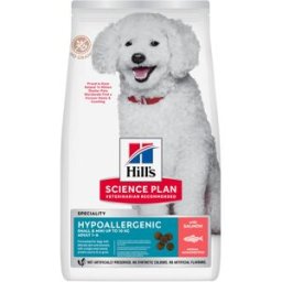 HILLS Hill's Science Plan Hypoallergenic Adult Small&Mini alimento secco per cani al Salmone 1.5KG