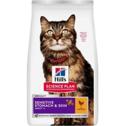 HILLS Hill's Science Plan Adult Sensitive Stomach & Skin Alimento Secco per Gatti al Pollo 1.5KG