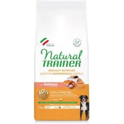 NATURAL TRAINER Sensitive No Gluten Medium&Maxi Adult con Salmone 12KG