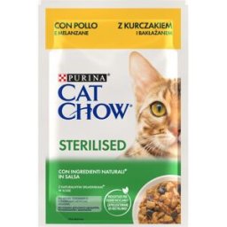 CAT CHOW Sterilised Busta Multipack 26x85G POLLO E MELANZANE