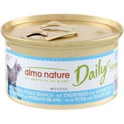 ALMO NATURE Daily Mousse Cat Lattina Multipack 24x85G TONNO E POLLO
