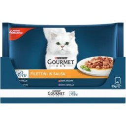 GOURMET Perle Filettini in Salsa Cat Busta Multipack 4x85G MIX CARNE