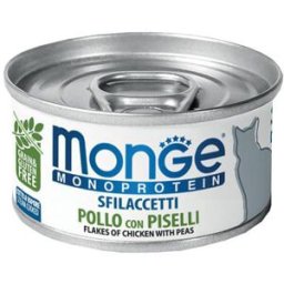 Monge Monoprotein Cat Lattina Multipack 24x80G POLLO CON PISELLI