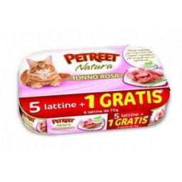PETREET Natura Cat Lattina Multipack 6x70G TONNO ROSA
