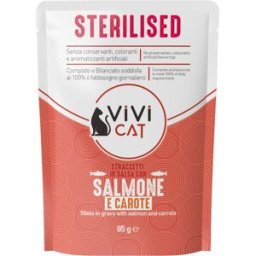 VIVI Cat Sterilised Busta Multipack 28x85G SALMONE E CAROTE