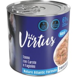 VIRTUS Natural Dog Lattina Multipack 24x280G TONNO CON CAROTE E FAGIOLINI