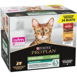 PURINA PRO PLAN Sterilised Cat Busta Multipack 24X85G MANZO E POLLO