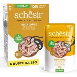 SCHESIR Cat Busta Multipack 6x85G TONNETTO E POLLO