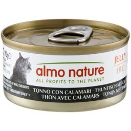 ALMO NATURE HFC Jelly Cat Lattina Multipack 24x70G TONNO CON CALAMARI