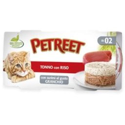 PETREET Cat Lattina Mutipack 2x170G TONNO CON RISO E SURIMI