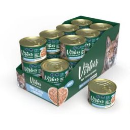 VIRTUS Cat Natural Lattina Multipack 24x150G TONNO CON CERNIA