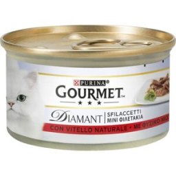 GOURMET Diamant Sfilaccetti Cat Lattina Multipack 24x85G VITELLO