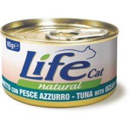 LIFE PET CARE Natural Cat Lattina Multipack 24x85G TONNO CON PESCE AZZURRO