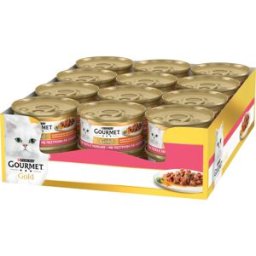 GOURMET Gold Dadini in Salsa con Verdure Cat Lattina Multipack 24x85G TROTA E VERDURE
