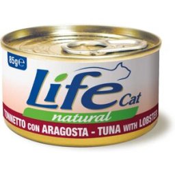 LIFE PET CARE Natural Cat Lattina Multipack 24x85G TONNO CON ARAGOSTA