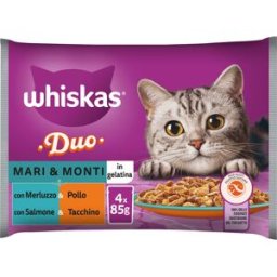 WHISKAS Duo Cat Busta Multipack 4x85G MIX CARNE E PESCE
