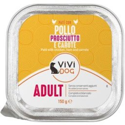 VIVI Dog Adult Vaschetta Multipack 12x150G POLLO E PROSCIUTTO