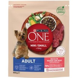 PURINA ONE Cane Adult Mini Manzo e Riso 800G