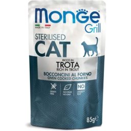 Monge Grill Cat Sterilised Busta Multipack 28x85G TROTA