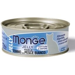 Monge Cat Lattina Multipack 24x80G TONNO CON PESCE BIANCO