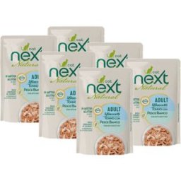 NEXT Cat Busta Multipack 6x70G TONNO CON PESCE BIANCO