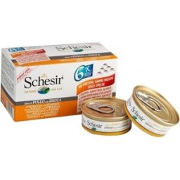SCHESIR Nature Cat Lattina Multipack 6x50G POLLO CON ZUCCA