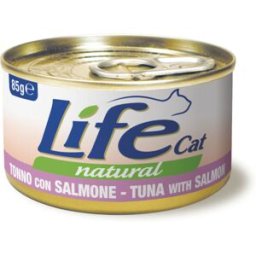 LIFE PET CARE Natural Cat Lattina Multipack 6x85G TONNO CON SALMONE