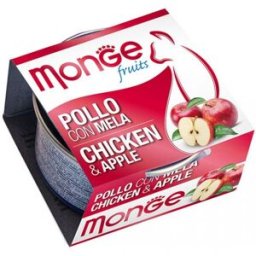 Monge Fruits Cat Lattina Multipack 24x80G POLLO CON MELA