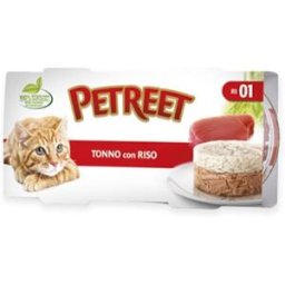 PETREET Cat Lattina Mutipack 2x170G TONNO CON RISO