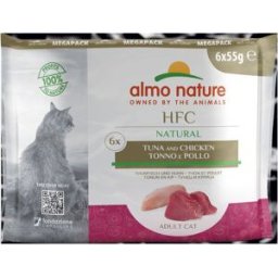 ALMO NATURE HFC Cat Busta Multipack 6x55G TONNO E POLLO
