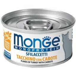 Monge Monoprotein Cat Lattina Multipack 24x80G TACCHINO E CAROTE