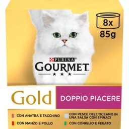 GOURMET Gold Doppio Piacere Cat Lattina Multipack 8x85G MIX CARNE