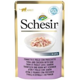 SCHESIR Cat Busta Multipack 30x50G TONNETTO E POLLO CON PROSCIUTTO
