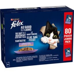 FELIX Le Ghiottonerie Cat Busta Multipack 80x85G MIX CARNE E PESCE