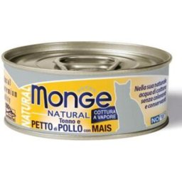 Monge Natural Cat Lattina Multipack 24x80G TONNO E PETTO DI POLLO