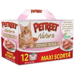 PETREET Natura Cat Lattina Multipack 12x70G TONNO ROSA