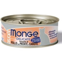 Monge Delicate Cat Lattina Multipack 24x80G POLLO CON PATATE