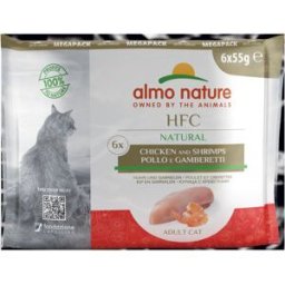 ALMO NATURE HFC Cat Busta Multipack 6x55G POLLO E GAMBERETTI