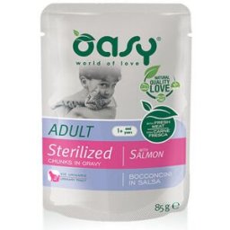 OASY Cat Sterilised Busta Multipack 12x85G SALMONE
