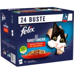 FELIX Le Ghiottonerie Cat Busta Multipack 24x85G MIX CARNE