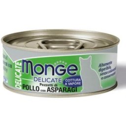 Monge Delicate Cat Lattina Multipack 24x80G POLLO E ASPARAGI