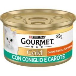 GOURMET Gold Dadini in Salsa con Verdure Cat Lattina Multipack 24x85G CONIGLIO E CAROTE